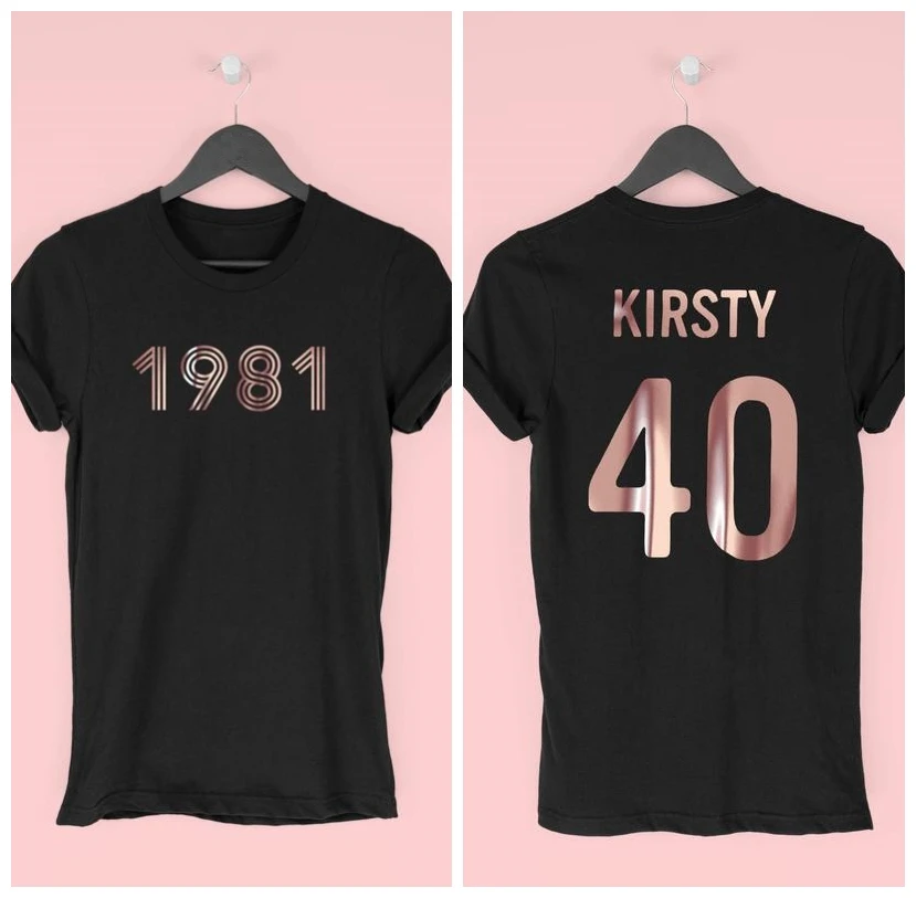 40 gadu Jubileju, T-Krekls Sievietēm, 1981 T-Krekls, 40. Dzimšanas dienas Dāvana Sievietēm, Retro 1981. Gada Top par Viņas sieviešu modes topi, Kokvilna