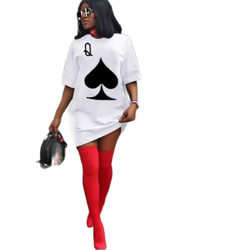 Sieviešu Tracksuit Melno Karaliene Poker Kartes T-Veida Topi Ceļa Garums Jogger Sweatpant Tērpi Atbilstības Komplekti Vasaras Drēbes