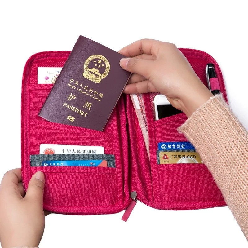 Sieviešu Ceļojumu Organizators Pases Turētāja Kartes Pakete Kredītkartes Īpašnieks Seifs Dokumentu Paketi Modes Multi Kabatas Kartes Iepakojums