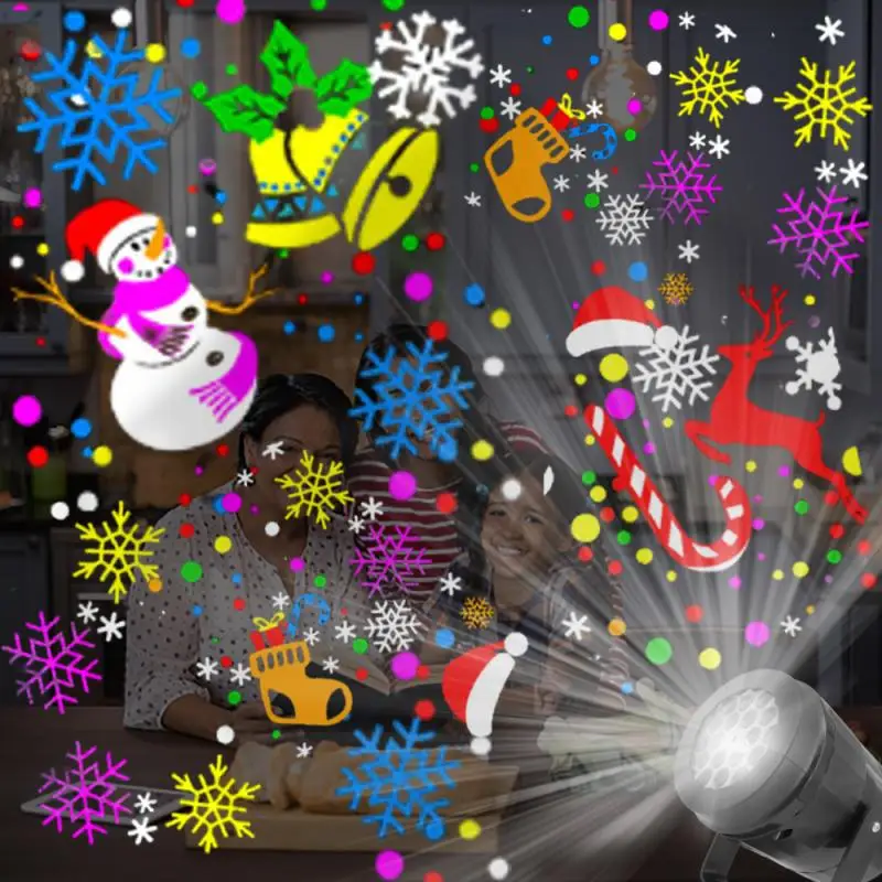 16 Modeļus Projekcijas Gaismas Ziemassvētku Sniegpārsla Elk Projekcijas Lampa Iekštelpu Dārzs Partijas KTV Bāri, Ziemassvētku Rotājumi