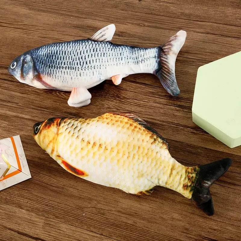 30 CM elektriskais zivju rotaļlietas,Pet elektriskās rotaļlietas USB uzlādes pukstēšana zivju rotaļlietas, kaķu rotaļlietas interaktīvas kaķēns rotaļlietas