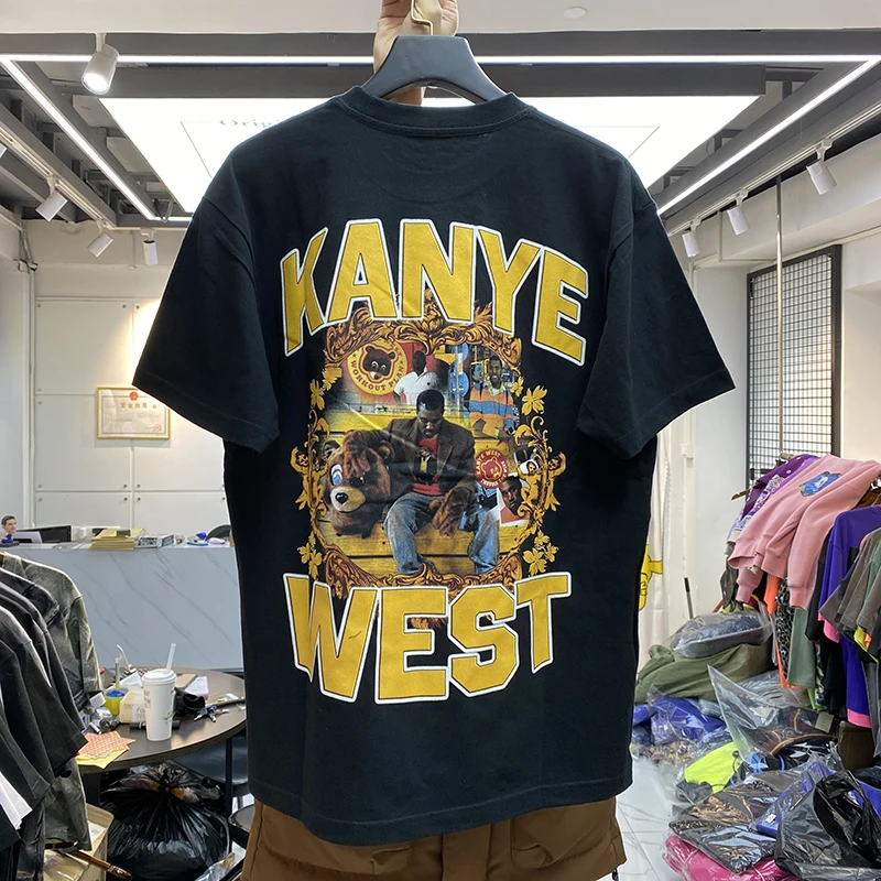 Kanye West College Dropout T krekls ir 2021. Hip Hop Mūzikas Albums Tee Vīriešiem, Sievietēm Labākā Kvalitāte Raksts Iespiests Vasaras Topi ar Īsām Piedurknēm