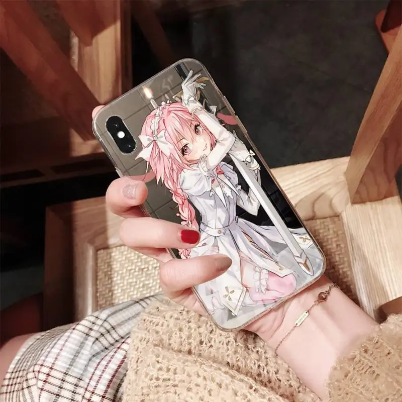 MaiYaCa Astolfo anime meitene Tālrunis Lietā par iPhone 11 12 pro XS MAX 8 7 6 6S Plus X 5S SE 2020. GADAM XR vāciņu