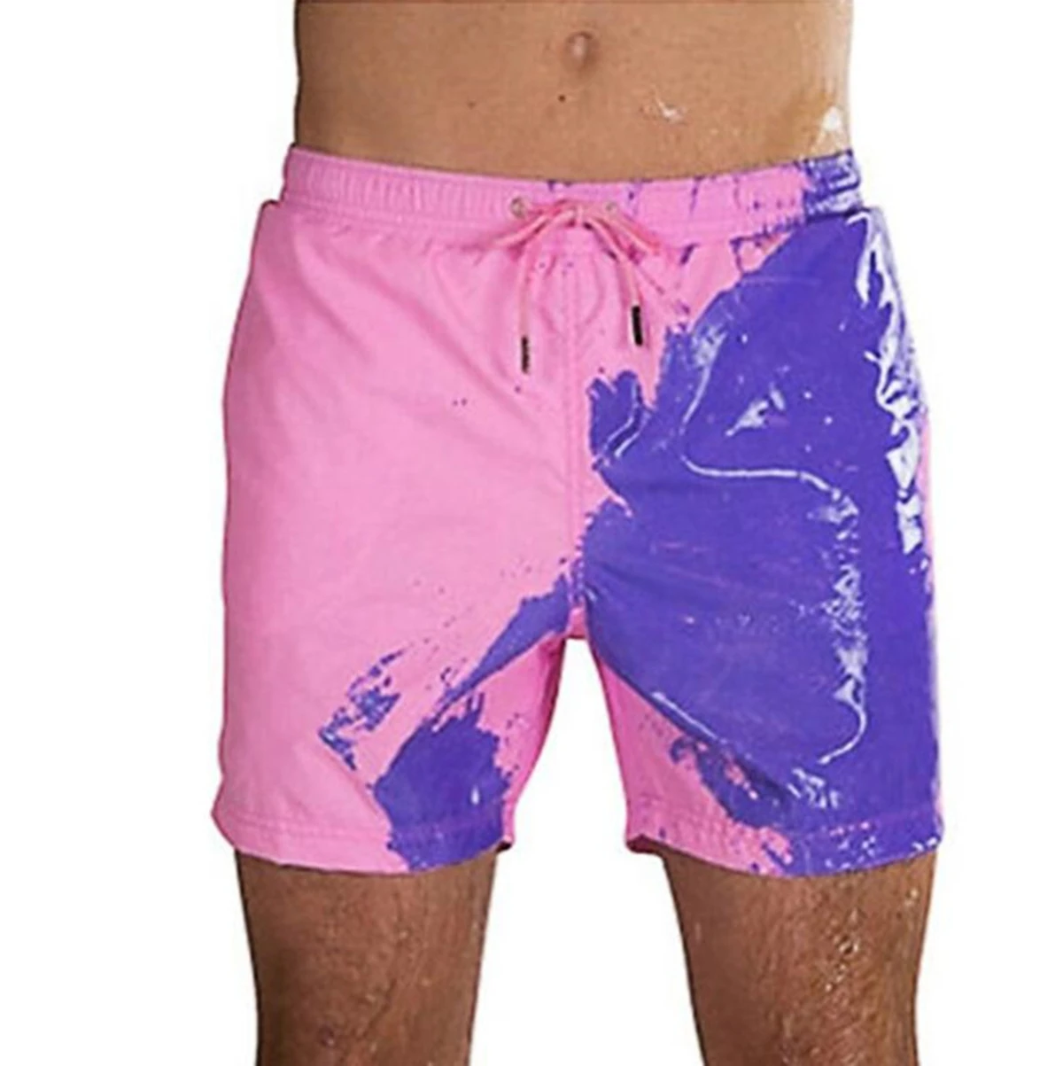 Krāsa mainās pludmales bikses vīriešu krāsa mainās pludmales bikses peldēšanas vīriešu karstā bikses, kad iedarbojas uz ūdeni un siltumu