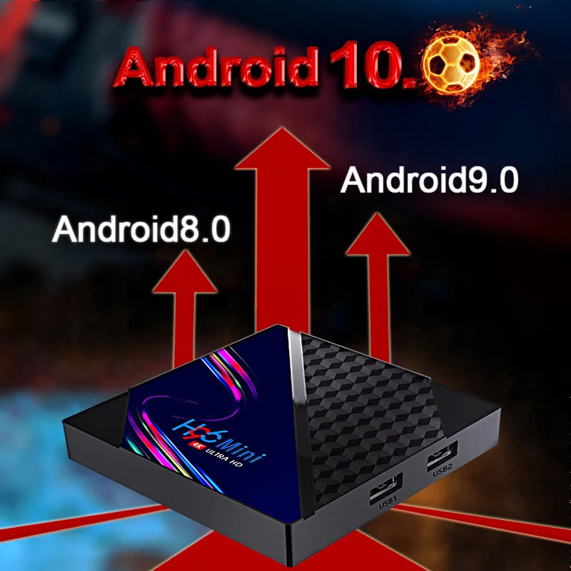 Android 10.0 Smart TV Kastē 1080P 4K 3D Media Player Set Top Box 2.4 G Wifi Android TV BOX H96 Mini V8 RK3328 16GB un 2 gb