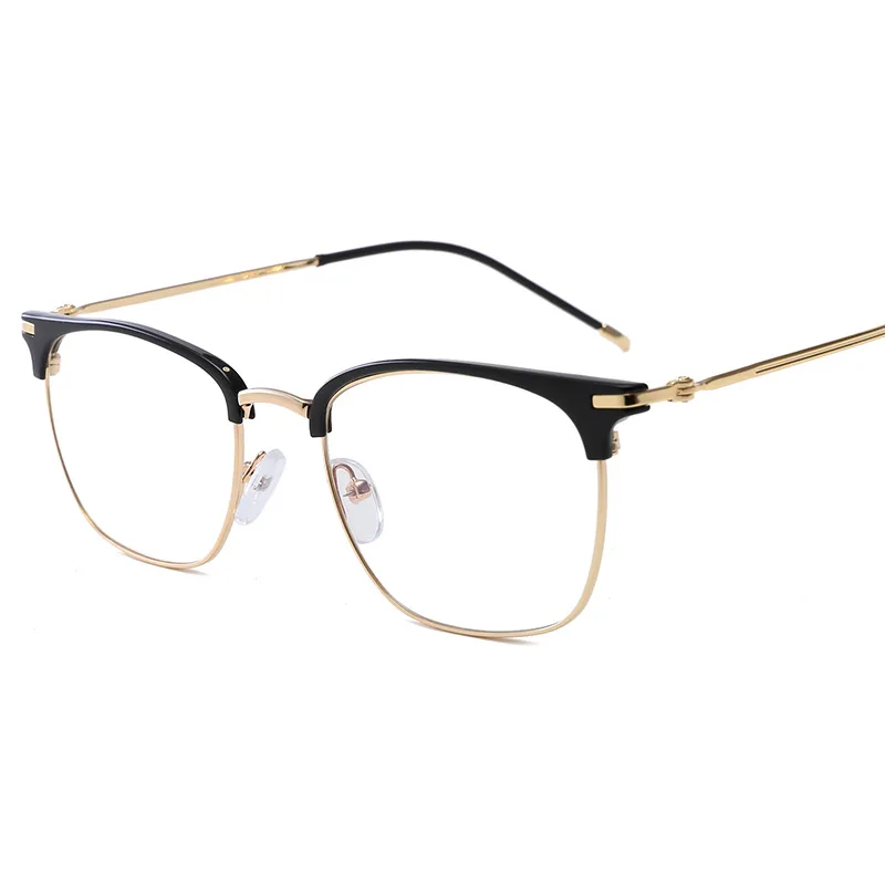 Daļēji Bez Apmales Datoru Brilles Vīriešiem Zilā Gaisma Pretbloķēšanas Gafas Sieviešu Retro Rāmis Optiskās Brilles Modes Acu Aizsardzība Lunette