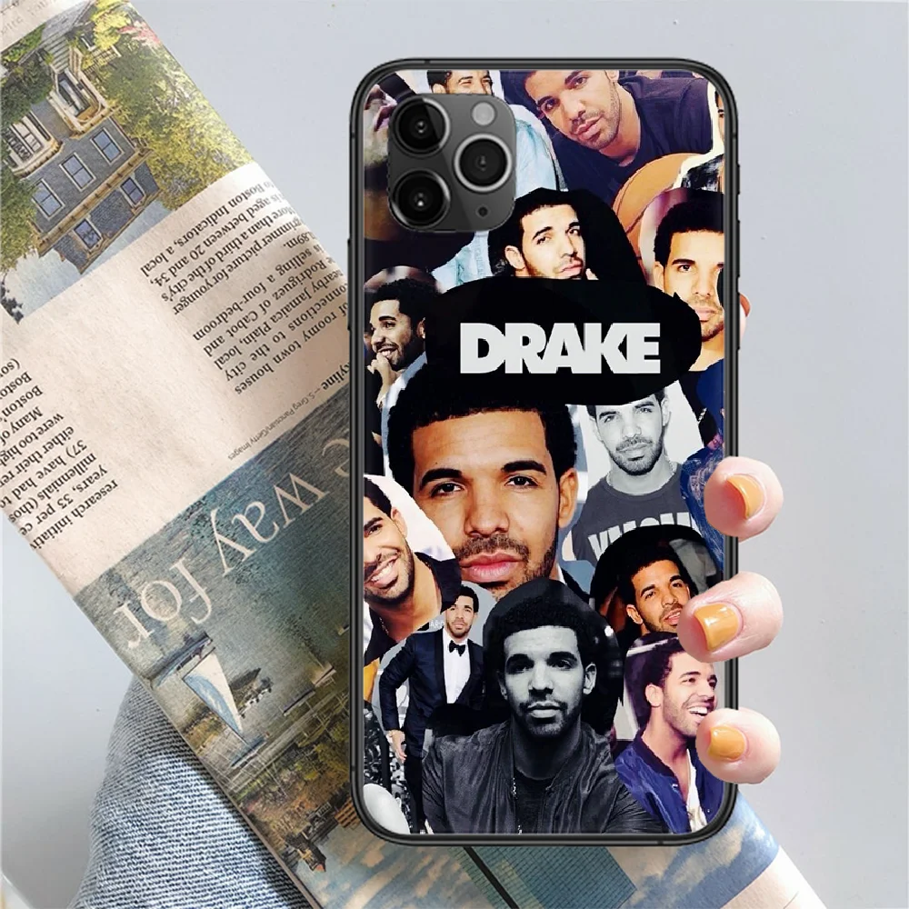 Reperis Drake Telefonu Gadījumā Segtu Korpusa iphone 5 5s se 2 6s 6 7 8 12 mini plus X XS XR 11 PRO MAX black 3D shell soft cell vāciņu