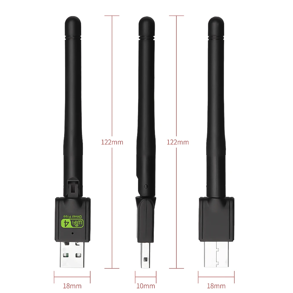 Kebidu 150mbps Mini Tīkla Karte 2.4 G USB WiFi Adapteri, 4dBi Wi-Fi Adapteri PC WiFi Antenu WiFi Dongle USB Ethernet WiFi Uztvērējs