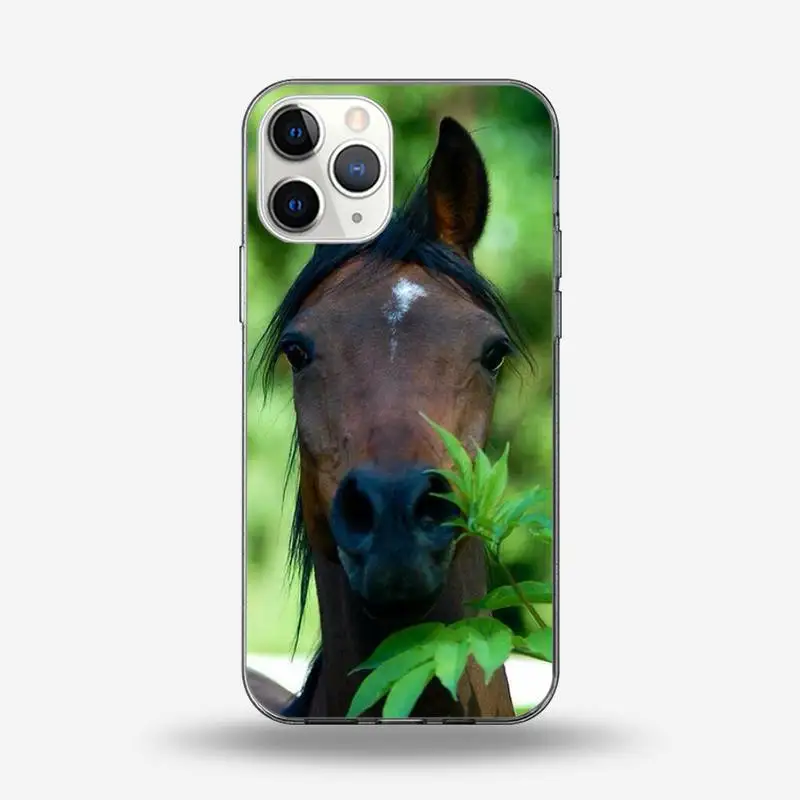 Dzīvnieku Darbojas zirgu mākslas Telefonu Gadījumā Pārredzama iPhone Samsung S 11 12 6 7 8 9 10 20 Pro X XS Max XR Plus lite