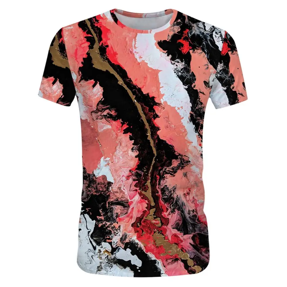 YOUTHUP 2020. gada Vasaras T-krekls Vīriešiem 3D Iespiesti Īsām Piedurknēm Lāsumiem Ikdienas Topi t T Krekls Vīriešu Modes Streetwear Multi-krāsu
