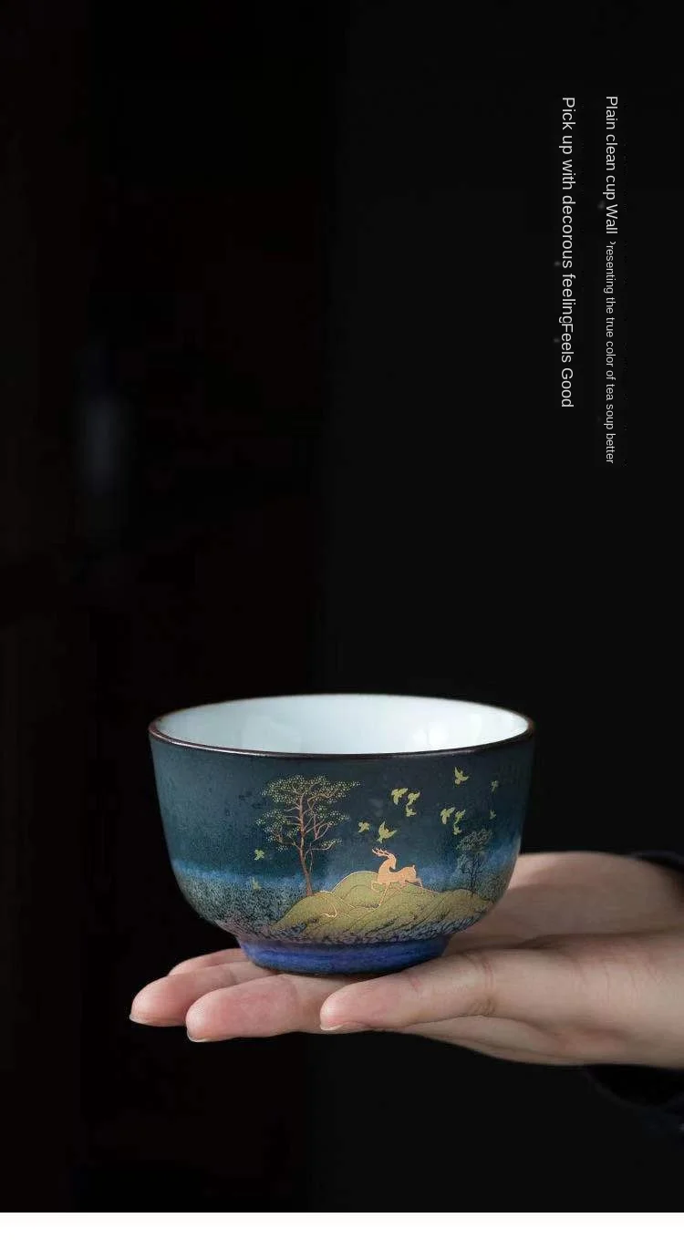 Japāņu Keramikas Kung Fu Tējas Tase Tējas Tase Aromāts-Smaržo Cup Kausa Dāvanu Kastē Kung Fu Tējas Komplekts Svinīgus Cup Porcelāna Teacups