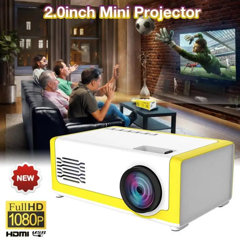 Led Mini Projektoru 320x240 Pikseļi Ondersteunt HD 1080P Usb Audio Draagbare Kabatas Projektoru Home Media Filmas Video Speler