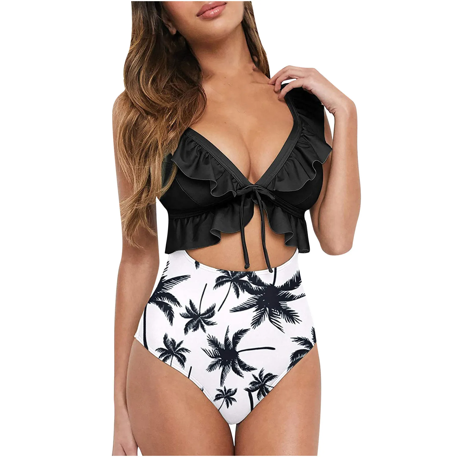 Bikini ir 2021. Sieviešu Bikini Print Set Peldkostīms Viens Gabals, kas Piepildīts Krūšturis Peldkostīmi Beachwear maillot de bain femme