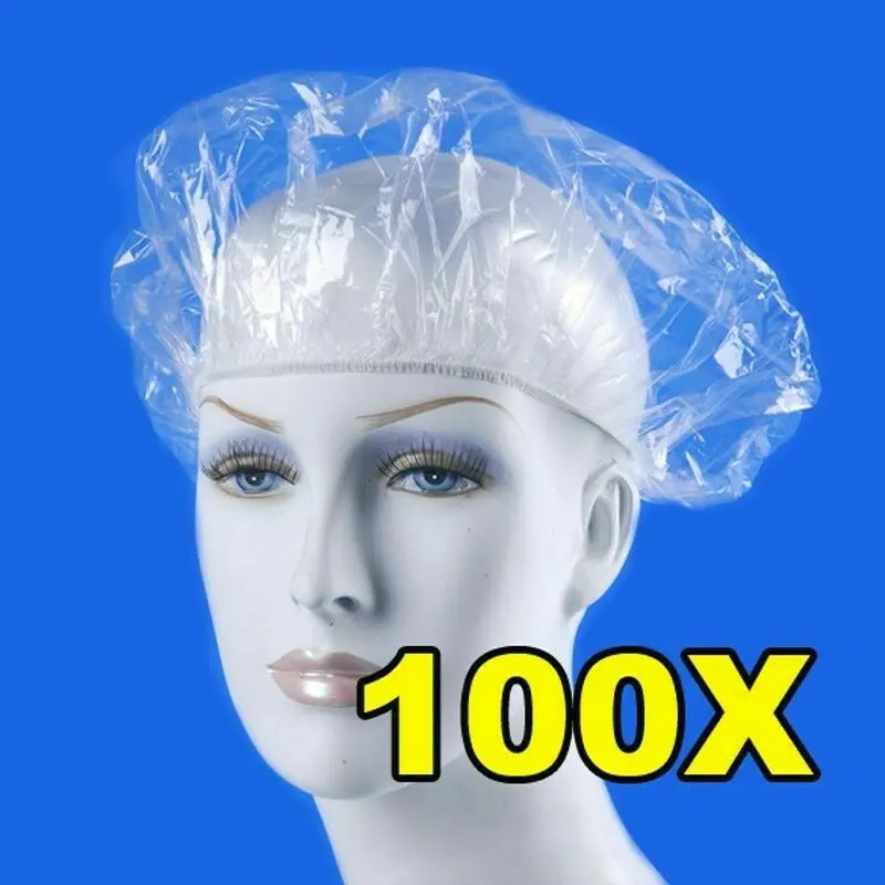 100x Vienreizējās lietošanas Cepures Matu Tīkliņi Skaistumkopšanas Salons Spa Galvas Vāka Cepures Mop Higiēnas