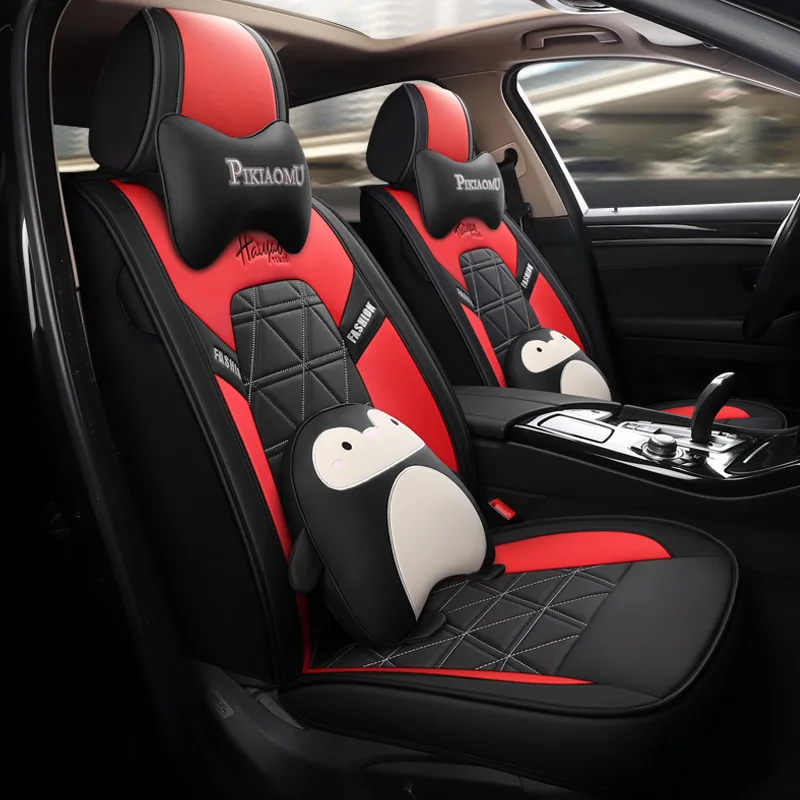 Pilns Pārklājums Eko-ādas auto sēdekļu pārvalki PU Ādas Automašīnu Sēdekļu Pārvalki mitsubishi montero outlander 3 xl pajero 2 3 4 sporta