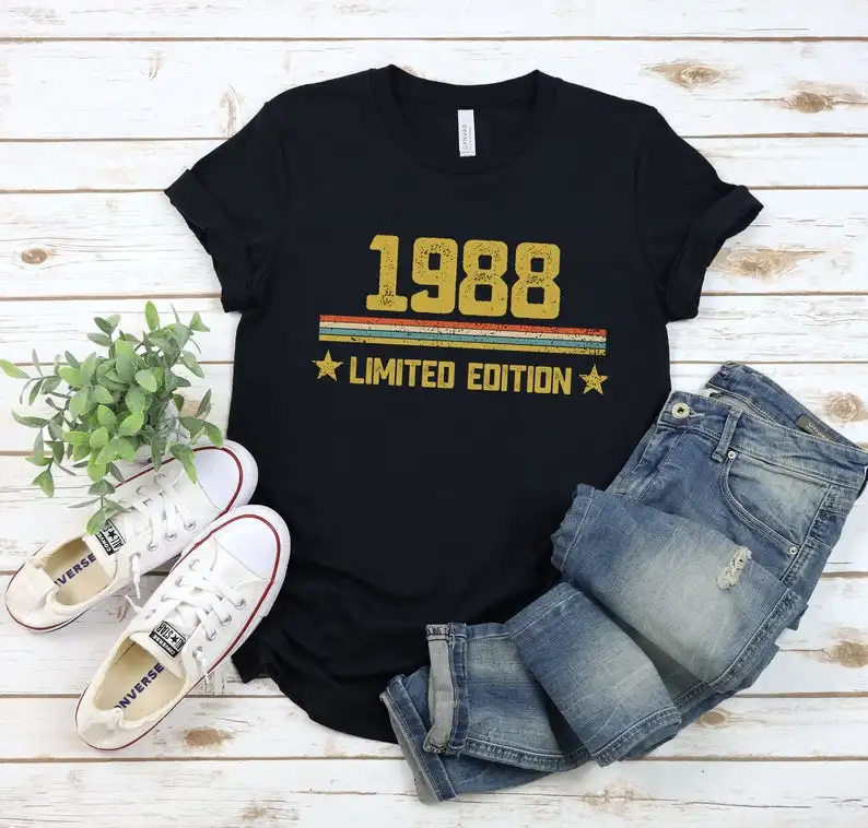 Body Chemist spouse Pirkt 1988. gada Vintage T-krekls 33 dzimšanas dienas dāvanu idejas / 33  dzimšanas dienas dāvanu, kas dota, lai viņas radošajā / 33 vīrieši un  sievietes dzimšanas dienu, gadadienu - Topi Un T-veida > www.vigante.lv