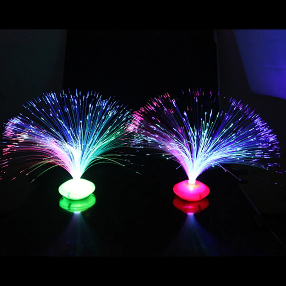Skaista Krāsu Romantiska Mainās LED Optiskās Šķiedras Nightlight Lampas mazā nakts gaismas Chrismas Puse Mājas apdare