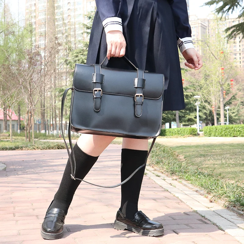 Melns Mīkstas Meitene Lolita Messenger Bag Cosplay Japāņu Sieviešu Melna Plecu Soma Portatīvo Piepilsētas JK Vienotu Somas