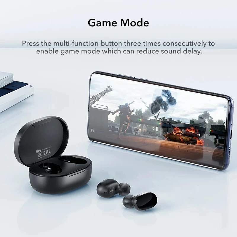 Sākotnējā Xiaomi Airdots 2s TWS Globālo Versiju, Bluetooth Austiņas Mi Pamata 2S Nekustamā Bezvadu Earbuds ar Mikrofonu Spēle Režīmā