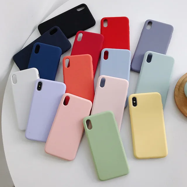Silikona tīrtoņa Krāsu Phone Gadījumā XiaoMi Redmi 9 9.A 8.A 6 6A 7 7A 8 Plus Mīksto Segumu Konfektes Krāsu Redmi 3S IET 4A 4X 5 5.A PRO