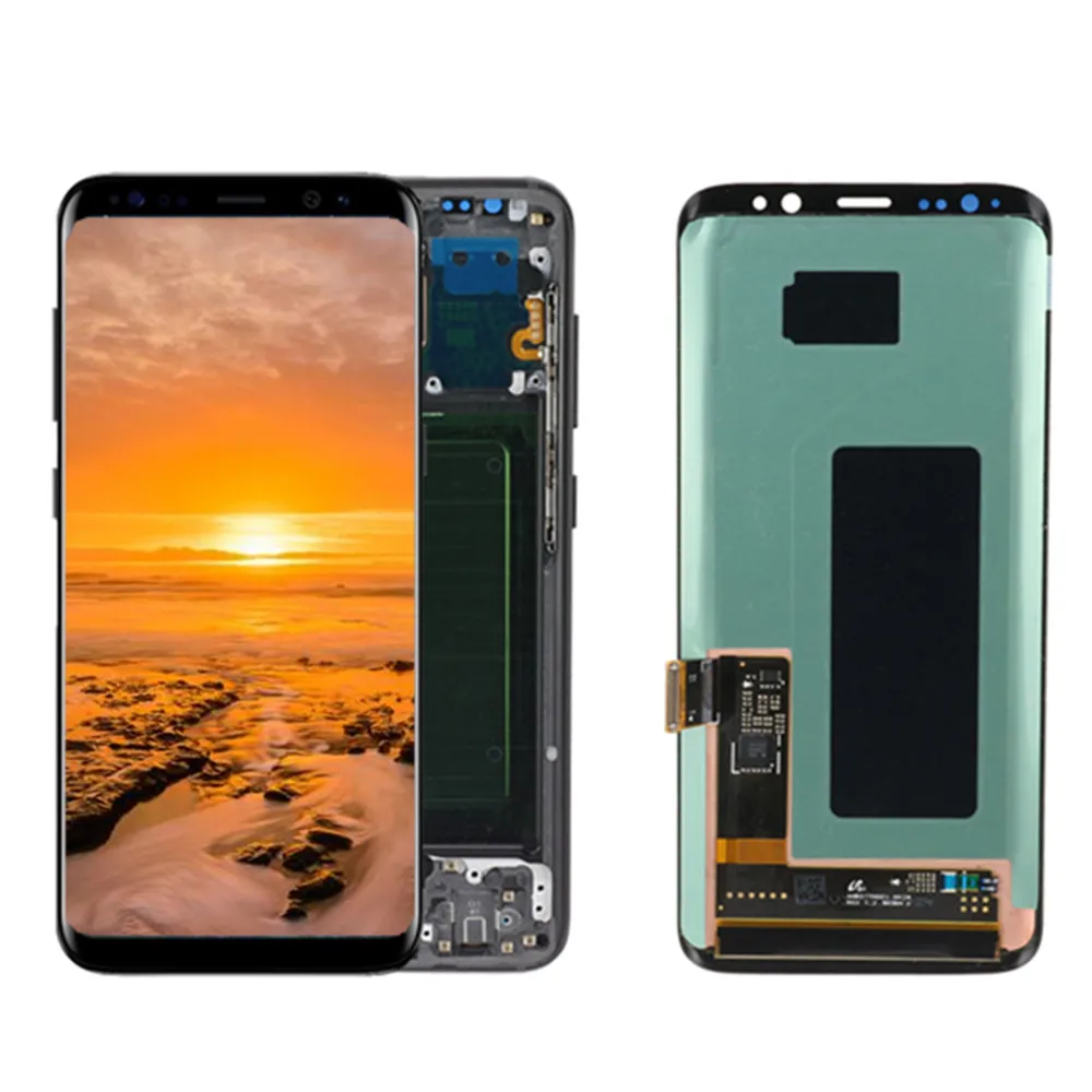 SĀKOTNĒJĀ SUPER AMOLED S8 LCD SAMSUNG Galaxy S8 G950 G950F Displejs S8 Plus G955 G955F Touch Screen Digitizer dot
