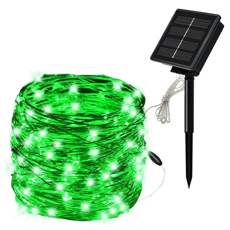 LED Āra Saules Lampas Vara Stīgu Gaismas 10/20m 100/200 Led Pasaku Brīvdienu Ziemassvētku Vainags Saules Dārza Ūdensizturīgs