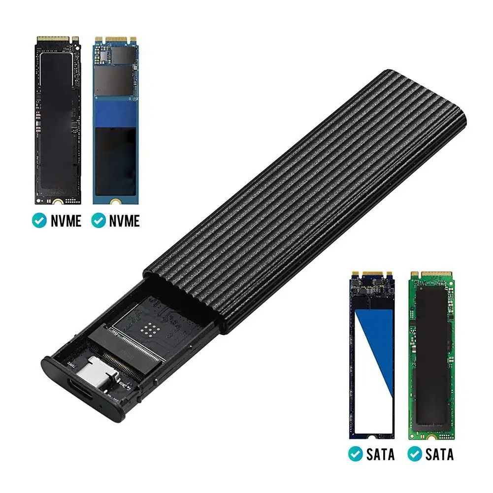Būra NVME M. 2 SSD Valsts USB3.1 TypcA Izplešanās Pārveidotāja Adapteris Karte Csae Cietā Diska Kaste M2 NGFF Dual Protokols