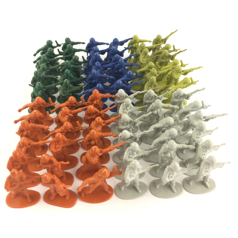 6Pcs/Daudz 5cm otrā pasaules KARA karavīru modeli, rotaļlietas, 6 stilu Videi draudzīgas plastmasas karavīrs modeli, rotaļlietas, Dāvanas Bērniem zaļa/zila/oranža izvēles