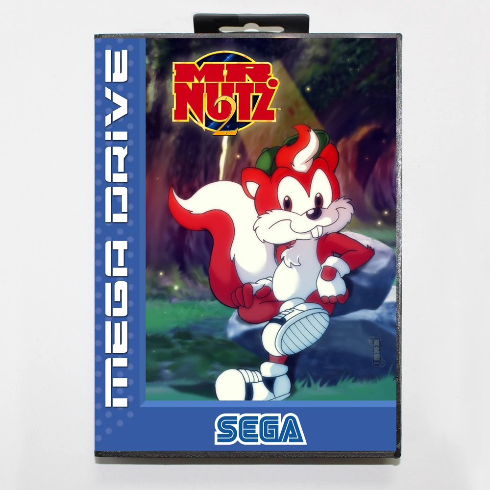 Priekšsēdētāja Nutz 2 16 biti MD Spēles Karti Uz Sega Mega Drive/ Genesis ar Mazumtirdzniecības Kastē