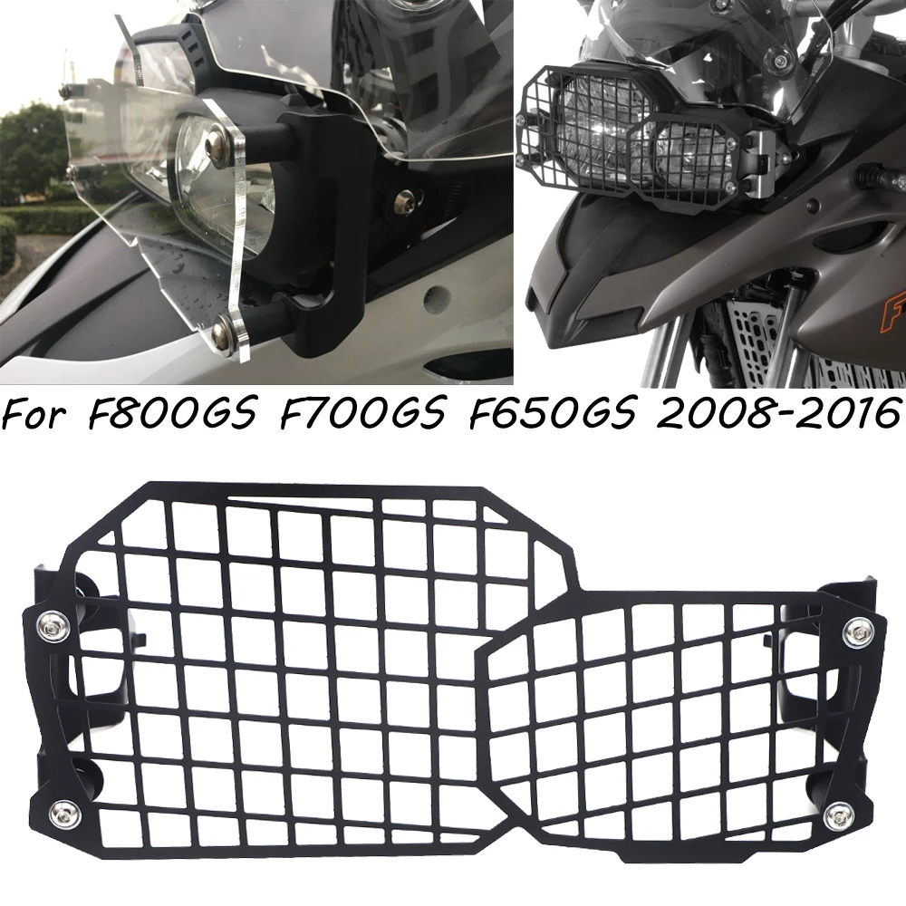 Piemērots BMW F800GS veiciet priekšējo lukturu aizsardzības vāks caurspīdīgs vai melns F700GS F650GS 2008-2016