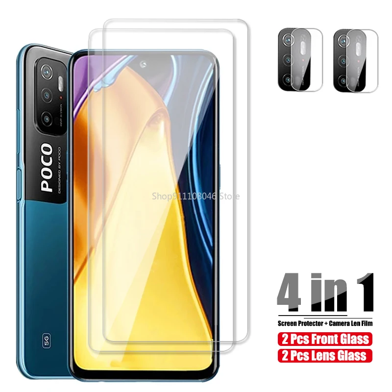Kamera Len Filmu Un Aizsardzības Stiklu Xiaomi X3 NFC Poco M3 Pro 5G Ekrāna Aizsargs, Par Poco F3 M F X 3 Priekšā Rūdīta Stikla