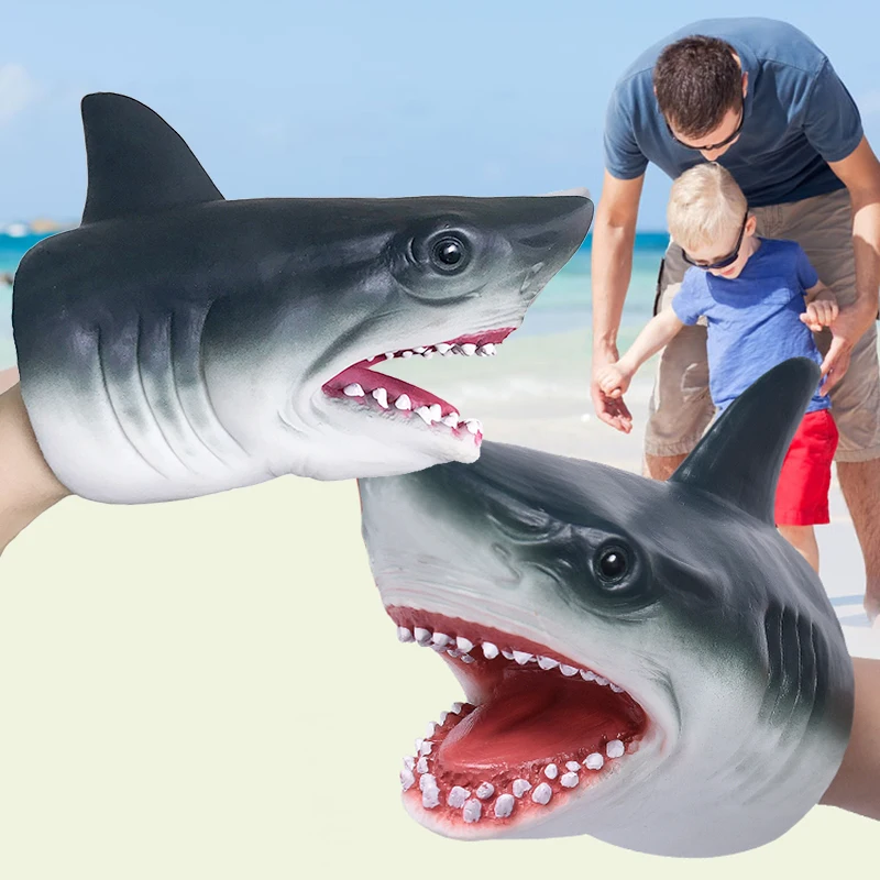 Haizivs Roku Leļļu Dzīvnieku Galvas, Cimdi, Bērniem, Rotaļlietas, Dāvanas, Roku Leļļu Stāsti Haizivs Modeli Attēls Rotaļlietu Improvizēt Jokus bērniem Dāvanas