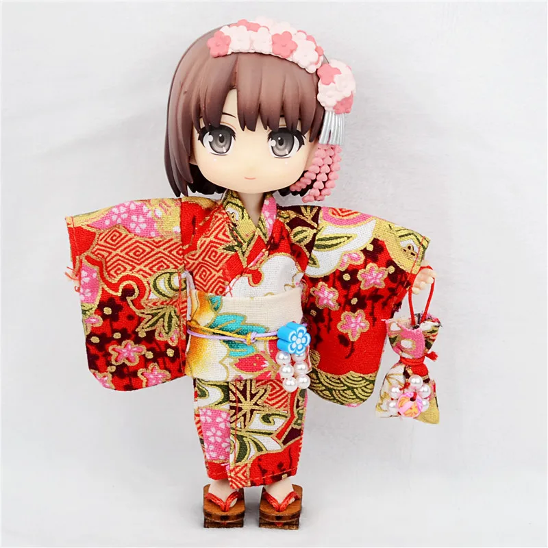 Ob11 obitsu 11 drēbes 1/12 BJD lelles apģērbu Zēns meiteni, kura ietērpusies kimano yukata par ob11 obitsu 11 molly 1/12 BJD lelles piederumi