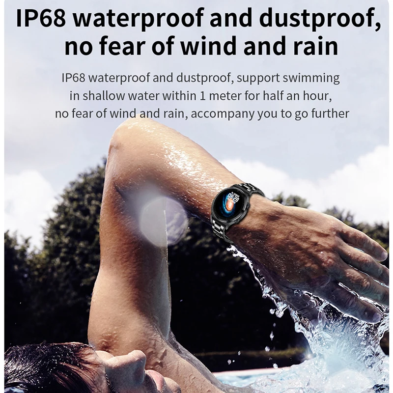 LIGE ir 2021. Jaunu Bluetooth Zvanu skatīties Smart Skatīties Vīrieši IP68 Ūdensnecaurlaidīga ar skārienekrānu Sporta Fitnesa Smartwatch Par Xiaomi iPhone