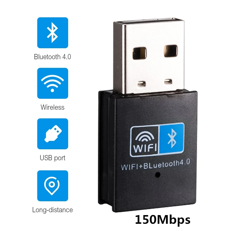Mini Stabilu 2.4 G WiFi USB Adapteri Pievienot Bluetooth 4.0 Funkciju Uztvērējs Bezvadu 802.11 N 150Mbps Tīkla Karti Par Windows Sistēmām