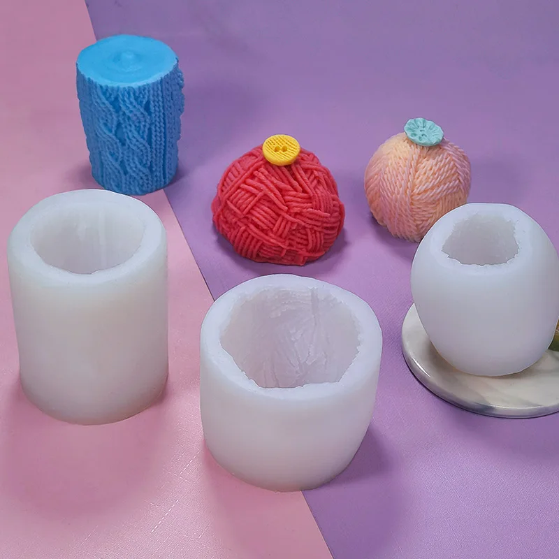 3D Silikona Sveces Pelējuma korejas Vilnas Lodīšu Sveču Vasks Pelējuma DIY Aromātu Sveces, Ziepes Pieņemšanas Instruments, kas Šokolādes Kūka Dekori Piederumi