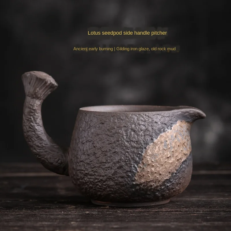 Turi Krūzi Tējas Krūzi Japāņu Stila Apzeltīts Dzelzs Glazūru Roku Darbs Vintage Keramikas Tējas Katlā Vīriešu Kausa Taisnīgu Tasi Tējas Komplekts Siteel