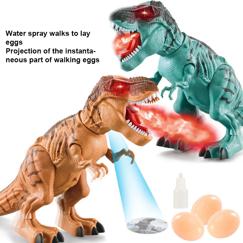 Tālvadības Pults Dinozauru Rotaļlietas Dzīvniekiem, Elektriskie Bērniem Smidzināšanas Dinozauru T-Rex Rotaļlietas, Ar Gaismu, Skaņu, Ko Olu Izsmidzināšanas Funkcija Rotaļlietas