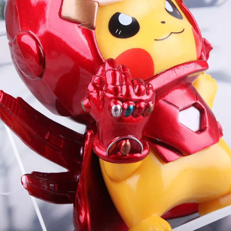 Pokemon Sākotnējā Tomy Marvel Iron Man Pikachu Attēls Modelis Lelles Pokemon Pikachu Rotaļlietu Kolekcija Cospla Anime Modeļa Dzimšanas Dienas Dāvana