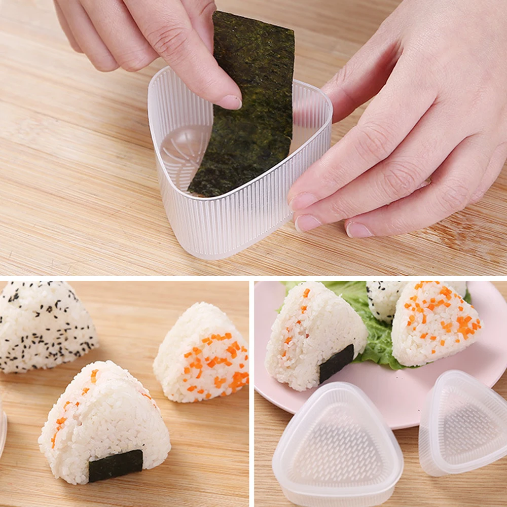 4GAB/Komplekts DIY Suši Pelējuma Onigiri Rīsu Bumbu Pārtikas Nospiediet Trīsstūrveida Suši Maker Pelējuma Suši Komplekts Japāņu Virtuves Bento Piederumi