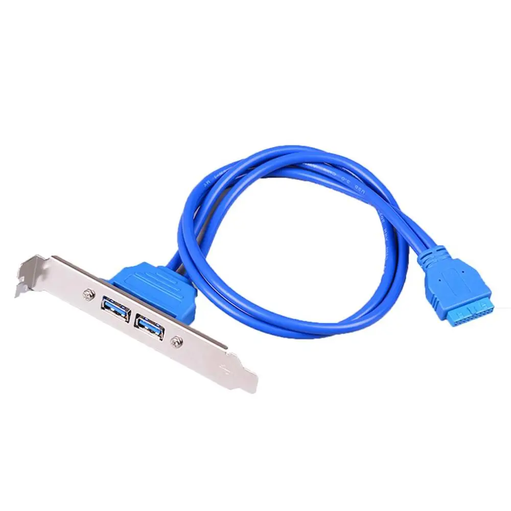 Ātrgaitas USB 3.0 Aizmugures Panelī Izplešanās Skava līdz 20-Pin Header Kabeli (2-Port) Pamatplates PC dropshipping