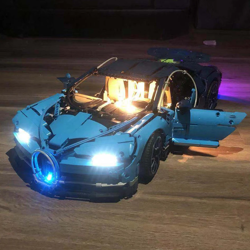 Jaunu KM LED Gaismas LepinBlocks 20086 42083 Bugattis Automašīnas Modelis (Nav iekļauts Bloki)