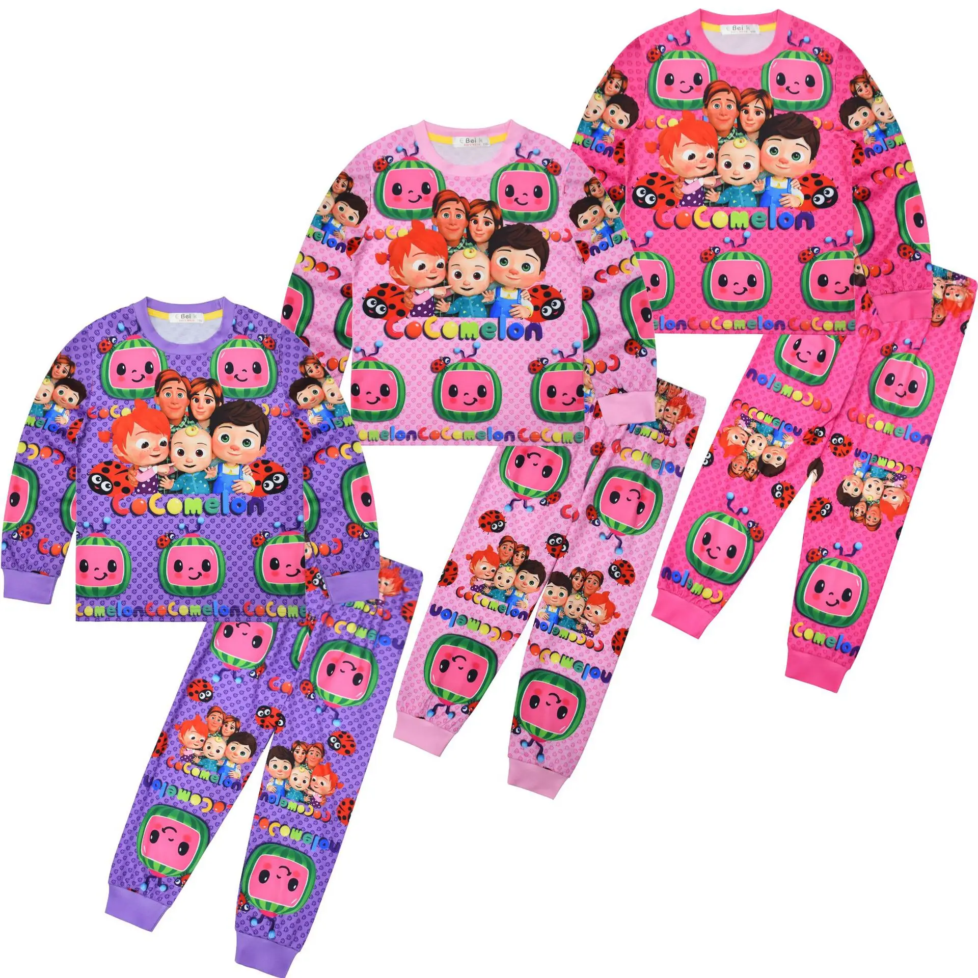 2-9Y Cocomelon Drēbes Bērniem, Multiplikācijas filmu Pidžamas Komplekti Meitenēm Arbūzs Apģērbu Komplekts Bērnu Pidžamas Uzvalks Bērnu Zēniem Sleepwear