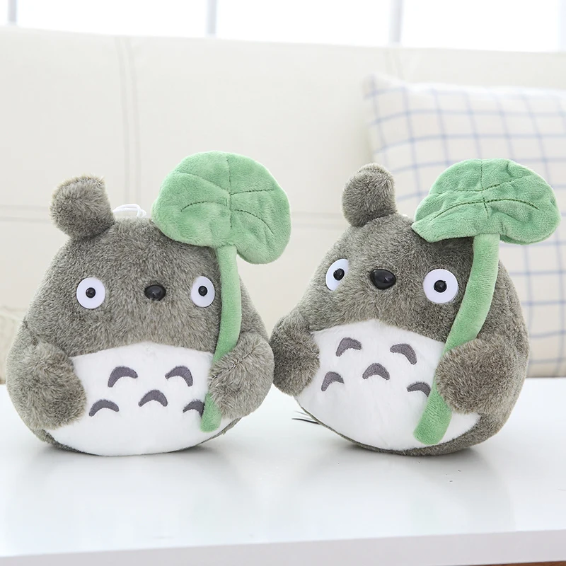 Totoro Spilvena Pildījumu Dzīvniekiem, PP Kokvilnas Piepildīta Gudrs Peluche Lotus Leaf Totoro Plīša Rotaļlietas Karstā Cute Karikatūra Šinšillu Lelle