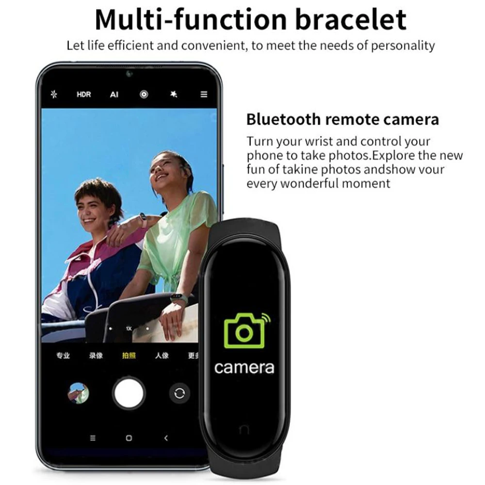 M6 Smart Skatīties Sporta Bluetooth Aproce Fitnesa Tracker Sirds ritma Monitors asinsspiediens Digitālo skatīties xiaomi Mobilie Telefoni