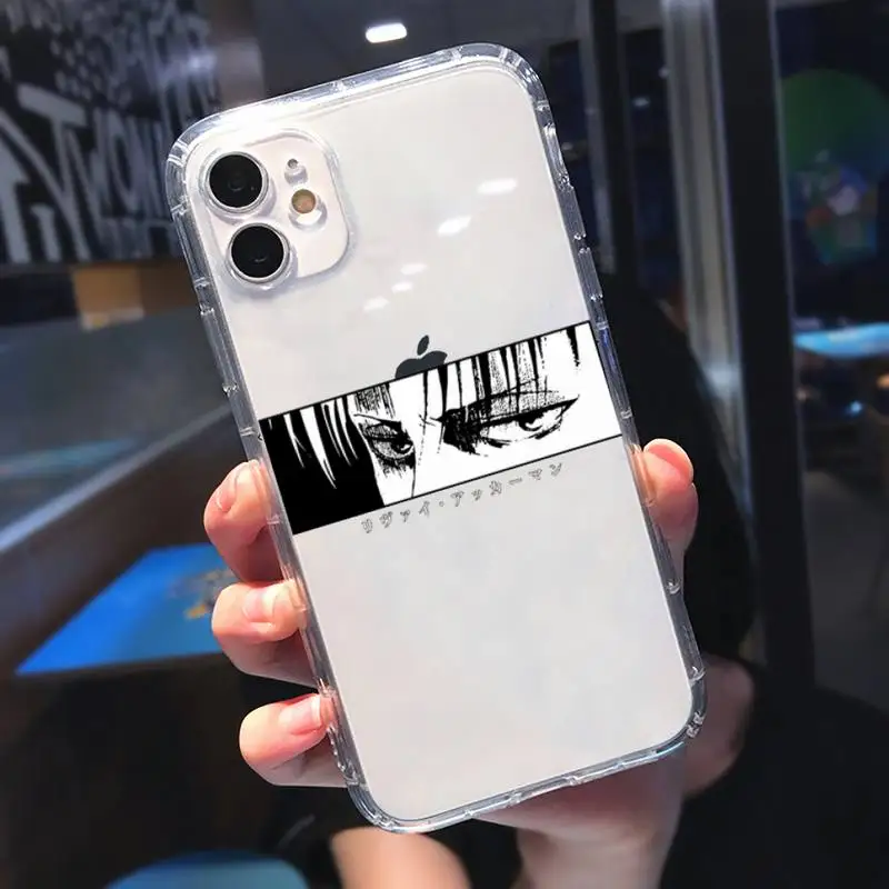 Anime Japāņu uzbrukums Titan Telefonu Gadījumā Pārredzama iPhone 11 12 mini pro XS MAX 8 7 6 6S Plus X 5S SE 2020. GADAM XR
