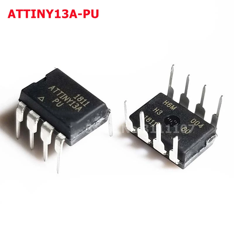 5gab/daudz ATTINY13A-PU DIP8 8-bitu Mikrokontrolleru mikroshēmu