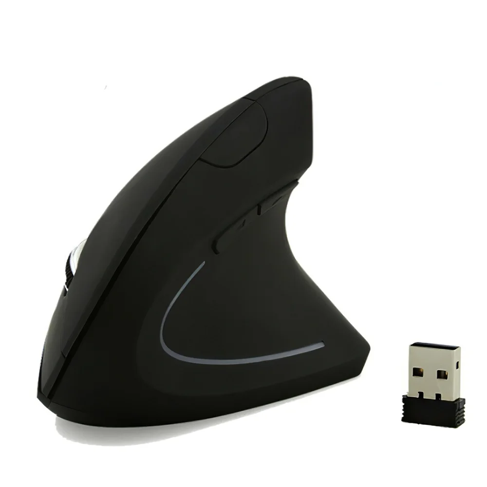 Bezvadu Pele Ergonomiska Vertikālās Peles LED Backlit Gaismas 1600 DPI Rokas Balsts Aizsargātu Spēli Pele par Windows, MAC OS