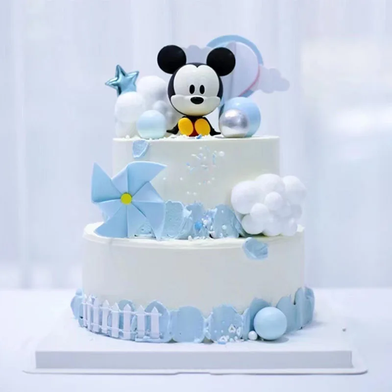 Disney cartoon Mickey Minnie kūka dekorēšanas kūka rotājumi top hat bērnu dzimšanas dienas svinības apdare piegādes dzimšanas dienas dāvanas