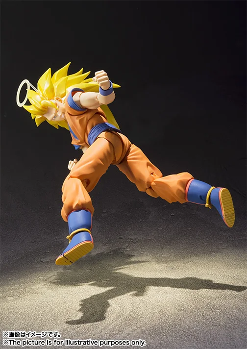 BANDAI S. H. Figuarts DRAGON BALL Oriģinālo Super Saiyan Son Goku Darbība, Kolekciju Modelis Rotaļlietas Anime Rotaļlietas Bērniem